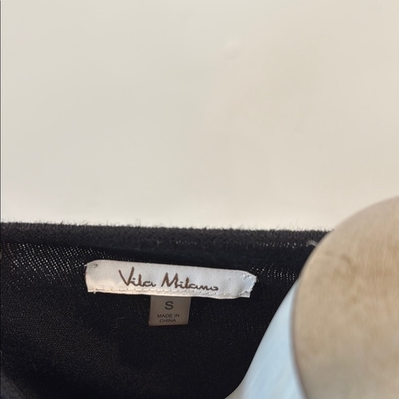 Vila Milano Small Black Sparkle Embellished Crew Neck Sweater - Picture 4 of 7